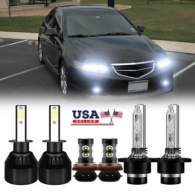 For Acura TSX 2004 2005 2006 2007 2008 LED HID Headlights Hi/Low +Fog Light Kit • $35