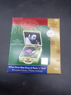 Carlton Heirloom Ornament When Elvis Was King Rock N Roll #153 Record Player J4 • $16.99