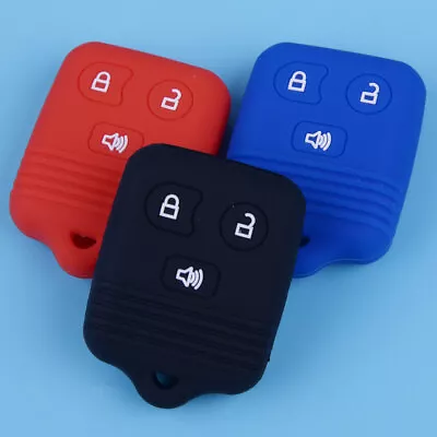 Silicone 3 BTN Car Remote Key Fob Case Holder Cover Fit For Ford Lincoln Mazda • $7.36