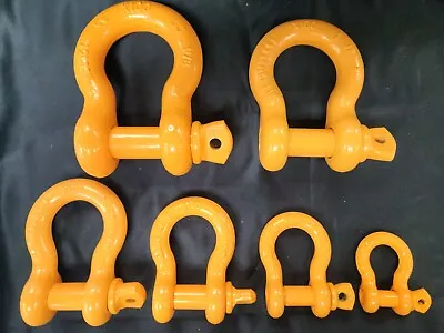 Orange Rigging Lifting Shackle W/screw Pin Clevis D-ring Towing Crane Attachment • $8.99