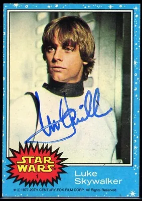 1977 Topps Star Wars Signed Authenticated Official Pix Mark Hamill Luke #1 • $1799