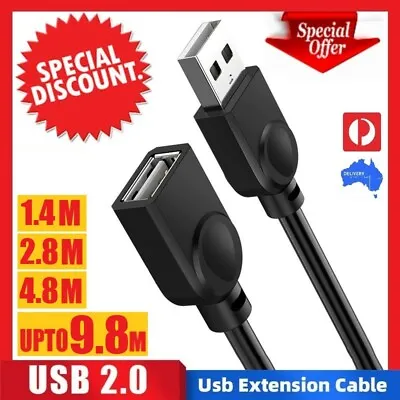 $11.95 • Buy HIGH QUALITY 1.5/3/5/10M USB Extension Data Cable A Male To A Female Computer TV