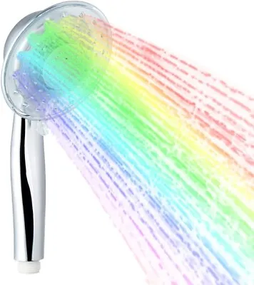 LEDGLE LED Shower Head 7 Colors Colour Changing Light Up Handheld Shower Head • £11.84