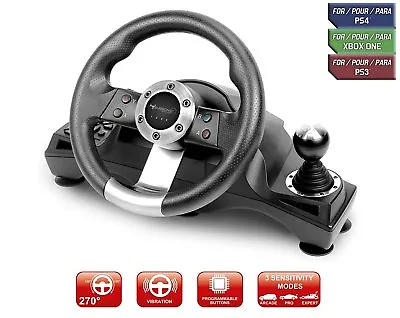 £189.99 • Buy Xbox One PS4 Steering Wheel Pedal Set Racing Gaming Simulator Driving PC PS3 