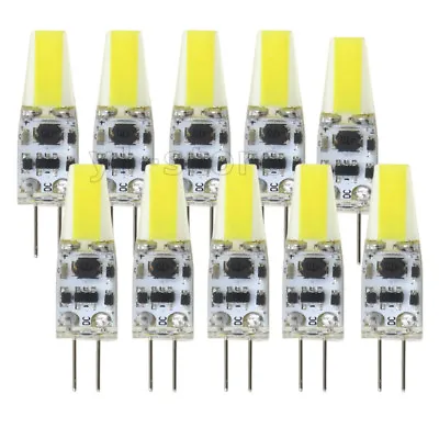 10pcs G4 Bi-Pin 1505 12-24V COB LED Light Bulb Silicone Crystal Lamp White/6500K • $17.47
