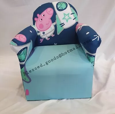 Kids Children’s Chair Armchair Baby Sofa Seat Fabric Upholstered Playroom... • £32.99
