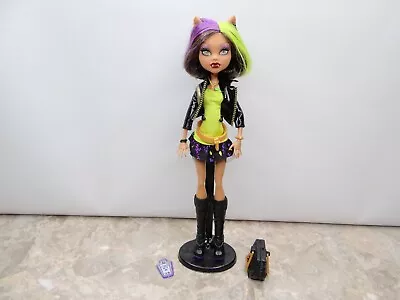 Monster High Clawdeen Wolf Scaremester Doll Purse Tablet Necklace NO STAND • $40