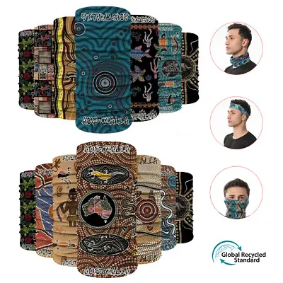 Neck Gaiter Neck Tube Bandana Face Mask Aboriginal Fishing Style Scarf Headwear • $2.89