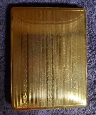  Vintage Elgin American Gold Striped Cigarette Case Holder USA Great Condition  • $39.99