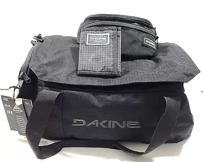 Lot Of 3 DAKINE Black EQ Duffle 35L Fanny Pack And Wallet • £57.91