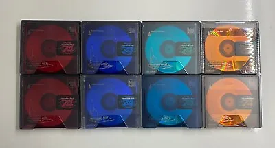 8 Sony Colour Minidiscs 74 Mins MD + Case Minidisk Recordable Bundle • £13