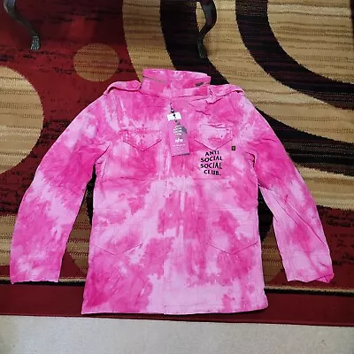 New Large Anti Social Social Club X Alpha Industries M65 Jacket NWT Pink • $35