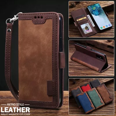 For Samsung S22 S21 S20 FE Ultra S10 Plus Note20 Case Leather Wallet Flip Cover • $13.89