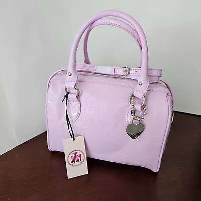 Juicy By Juicy Couture Monogrammed Chain My Heart Satchel Orchid Bouquet NWT • $53.99