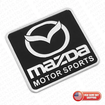 Mazda Motor Sport 3D Aluminum Medal Nameplate Badge Logo Car Emblem Decorate BLK • $9.99