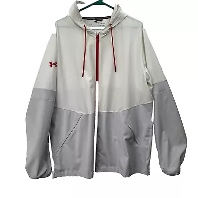 Under Armour Squad Warm Up Storm Jacket Size XL White • $19.95