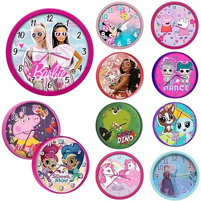 £12.46 • Buy 25cm Plastic Kids Characters Round Wall Clocks, Home Decor Analog Kitchen Clock