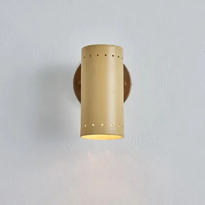 1 Pair 1960s Tito Agnoli Beige Metal And Brass Articulating Sconce For O-Luce • £173.99