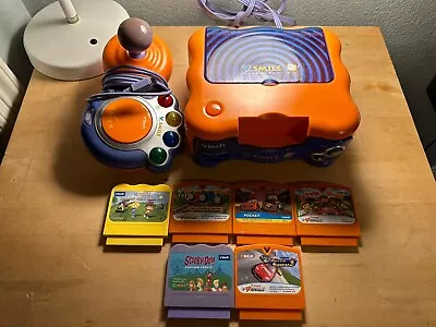 Vtech V Smile TV Learning System Console Bundle W/ 6 Games 1 Controller • $65