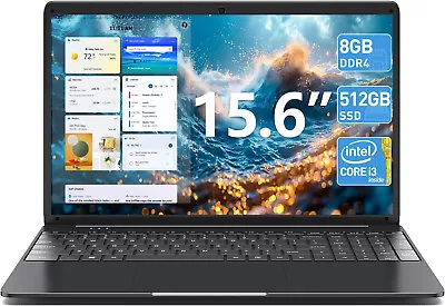 SGIN - 15.6  Laptop - Intel I3 Processor- 8GB Memory - 512GB EMMC - HDMI Black • $103.50