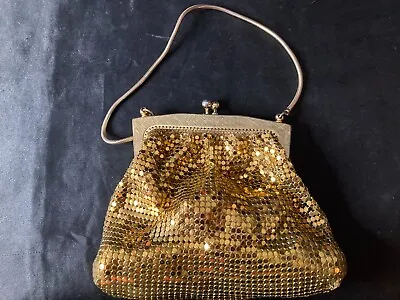 Bag: Park Lane Genuine Regal Gold Mesh Handbag Of N.s.w Purse Strap Vintage • $20