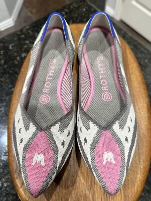 Rothy's RETIRED Moroccan Rose Slip On Flats The Point Size 8 Washable Pink Gray • $89.95