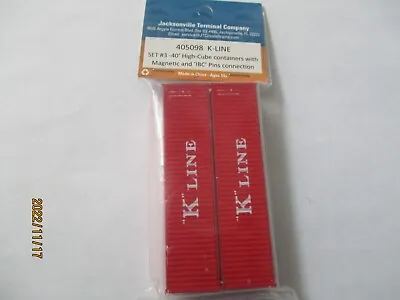 Jacksonville Terminal Company # 405098 K-Line Red Set # 3 40' Container (N) • $17.97