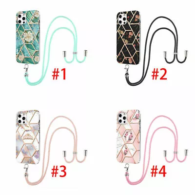 $11.99 • Buy Marble Flower Lanyard Phone Case For IPhone 13 Pro Max 12 Pro 7 8 Plus 11 XS XR