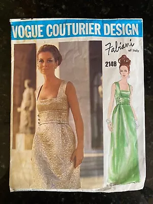 Vogue Couturier Design Fabiani Pattern 2148 Evening Dress 1970s Size 10 • $39.95