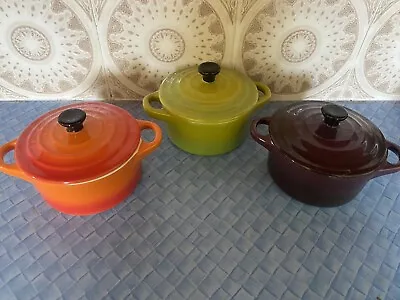 3 CROFTON MINI CASSEROLE - DISH & LID Orange / Purple / Green. 1 Cup 250 Ml • $22.50