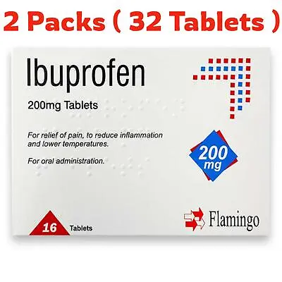 Flamingo Ibuprofhene Pain Relief 200mg Tablets - 32 Tablets • £2.95