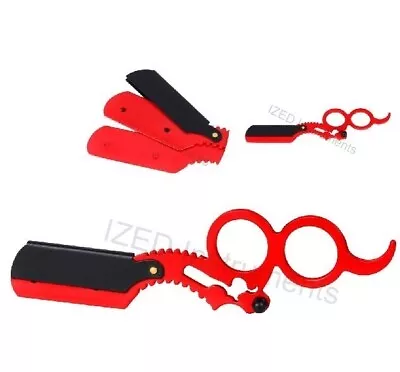 Barber Shaving Salon Straight Cut Throat Shaving S.S Black & Red Razor • $6.91