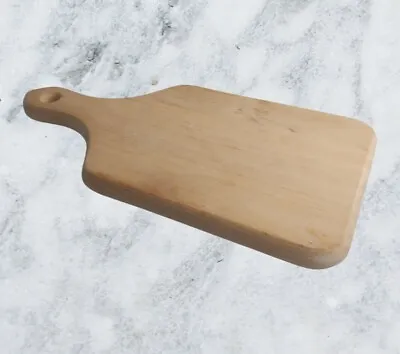 Maple Wood Cutting Board Vintage Beveled Edges Hanging Hole Paddle Style 7x14   • $19.50