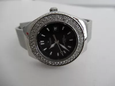 Visage Women Stainless Rhinestone Pave Bezel Quartz Water Resistant Watch  • $10