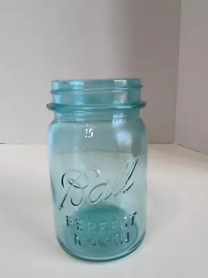 Vintage Aqua Blue Ball Perfect Mason 1qt Jar 1 Pint #7 No Lid • $6.99