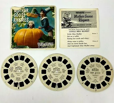 1960 View-Master Mother Goose Rhymes 3 Reel Packet W/ Outer Sleeve & Booklet • $24.93