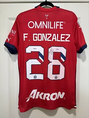 Fernando “Oso” Gonzalez #28 Mens MEDIUM Matchworn Signed Chivas Home Jersey • $349
