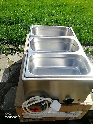 Electric Bain Marie Wet  Heat 1/1GN -  3 X Third GN Pans  • £120