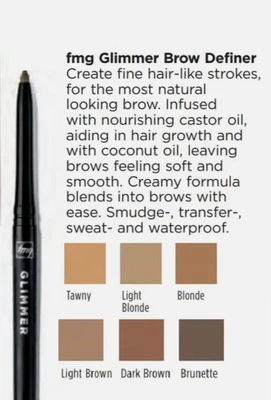 $8.50 • Buy Avon Fmg Glimmer Eye Brow Definer LIGHT BROWN Brow Liner FRESH MADE 2021 Sealed