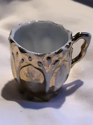 VTG Gilded Porcelain Tea Cup Delicate 1.5” Collectible Mini • $12