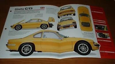 ★★1969 Ginetta G15 Spec Sheet Brochure Poster Print Photo 69 67 68 70-74★★ • $9.99