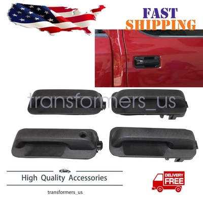 $64.99 • Buy 1 Lot Front And Rear Door Matt Black Door Outer Handle Fit Ford F150 2015-2020