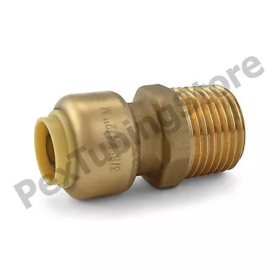 3/8  Sharkbite Style Push-Fit X 1/2  MNPT Lead-Free Brass Male Threaded Adapter • $4.54