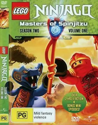 LEGO Ninjago - Masters Of Spinjitzu : Series 2 : Vol 1 DVD (PAL 2012) Free Post • $12