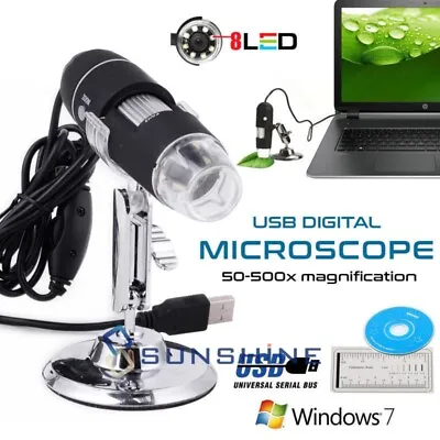 1000X Magnifier LED USB Digital Microscope Camera For Windows 11/10/8/7/XP/2000 • $21.79