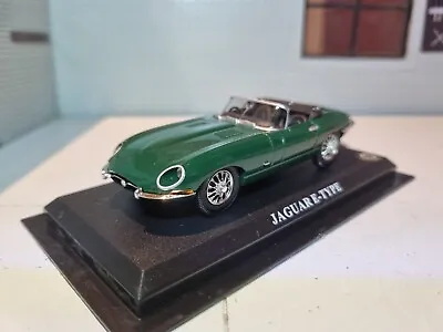 1:43 Jaguar E Type 1961 1968 Convertible Green Classic Diecast Scale Model Car • £19