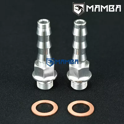 T6 Turbo Water Adapter Barb Fitting Kit M12x1.5 To 3/8  Barb VOLVO TD04H (2P) • $18.06