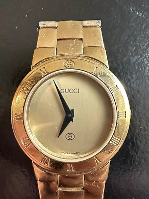 Vintage Gucci Watch 3300L 18K Gold Plated Gold Face Womens • $169.99