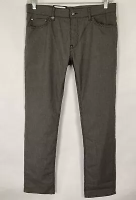 Hugo Boss NWT Mens Maine Jeans Pants 34x32 Gray Check Regular Fit Slacks New • $60