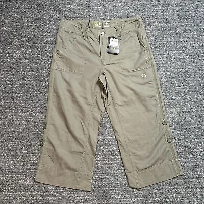 Mountain Hardwear Sandhills Capri Pants Women 8 Green Convertible Hike Outdoor • $24.68